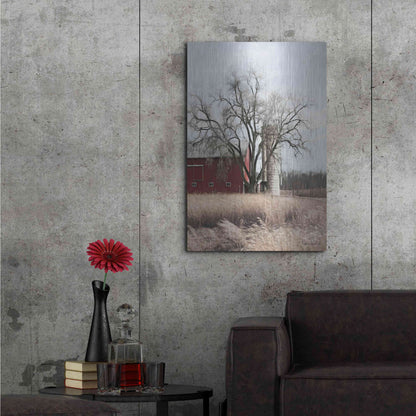 Luxe Metal Art 'Painted Silo' by Lori Deiter, Metal Wall Art,24x36
