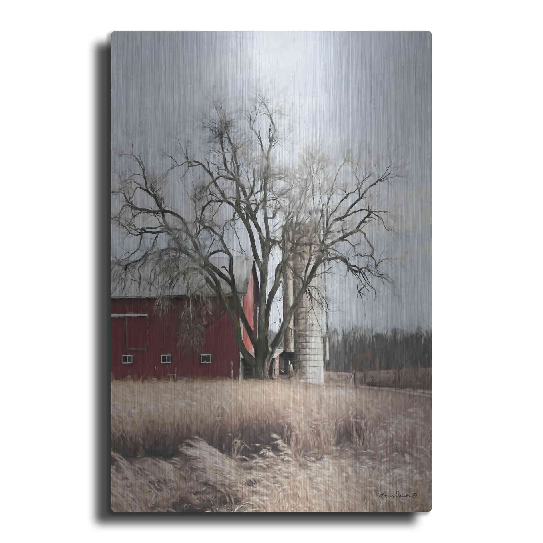 Luxe Metal Art 'Painted Silo' by Lori Deiter, Metal Wall Art