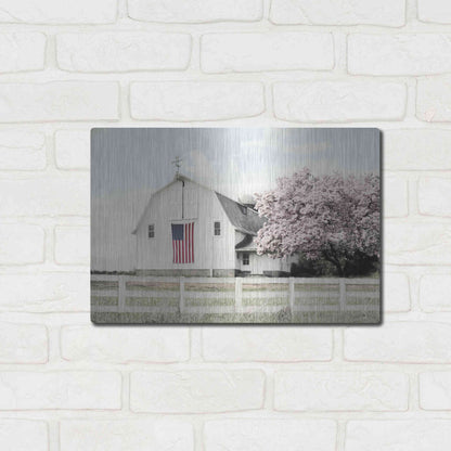 Luxe Metal Art 'Brownsville Patriot' by Lori Deiter, Metal Wall Art,16x12