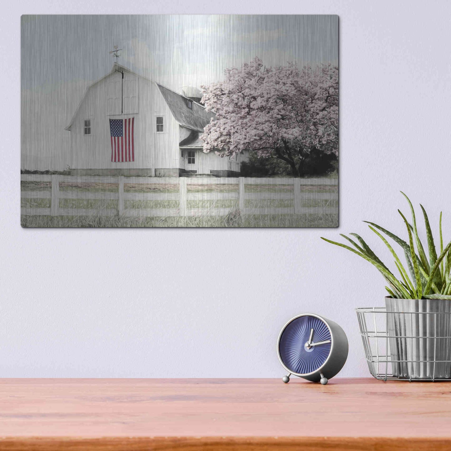 Luxe Metal Art 'Brownsville Patriot' by Lori Deiter, Metal Wall Art,16x12