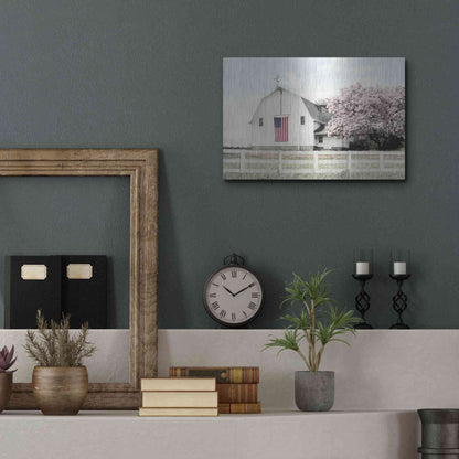 Luxe Metal Art 'Brownsville Patriot' by Lori Deiter, Metal Wall Art,16x12