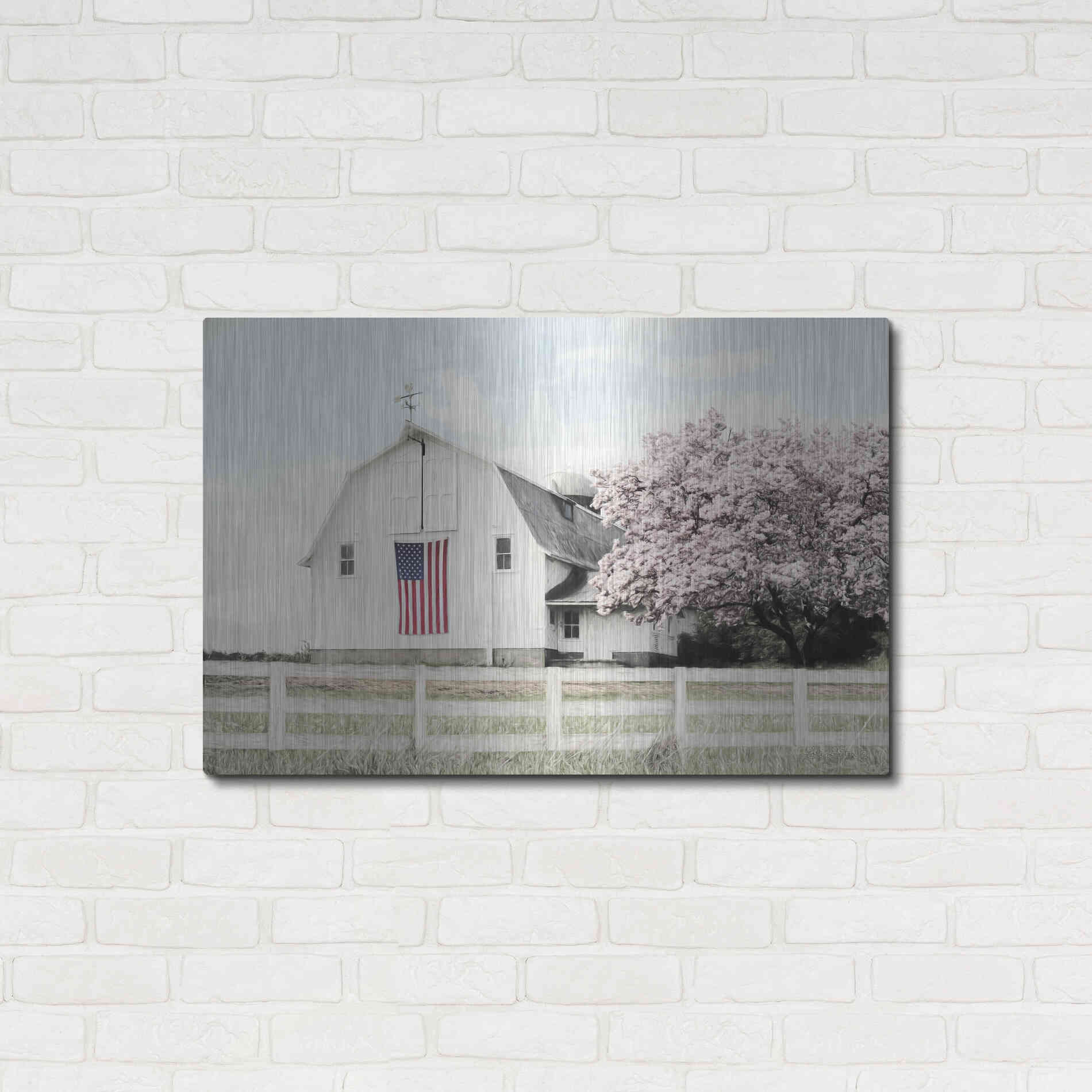 Luxe Metal Art 'Brownsville Patriot' by Lori Deiter, Metal Wall Art,36x24