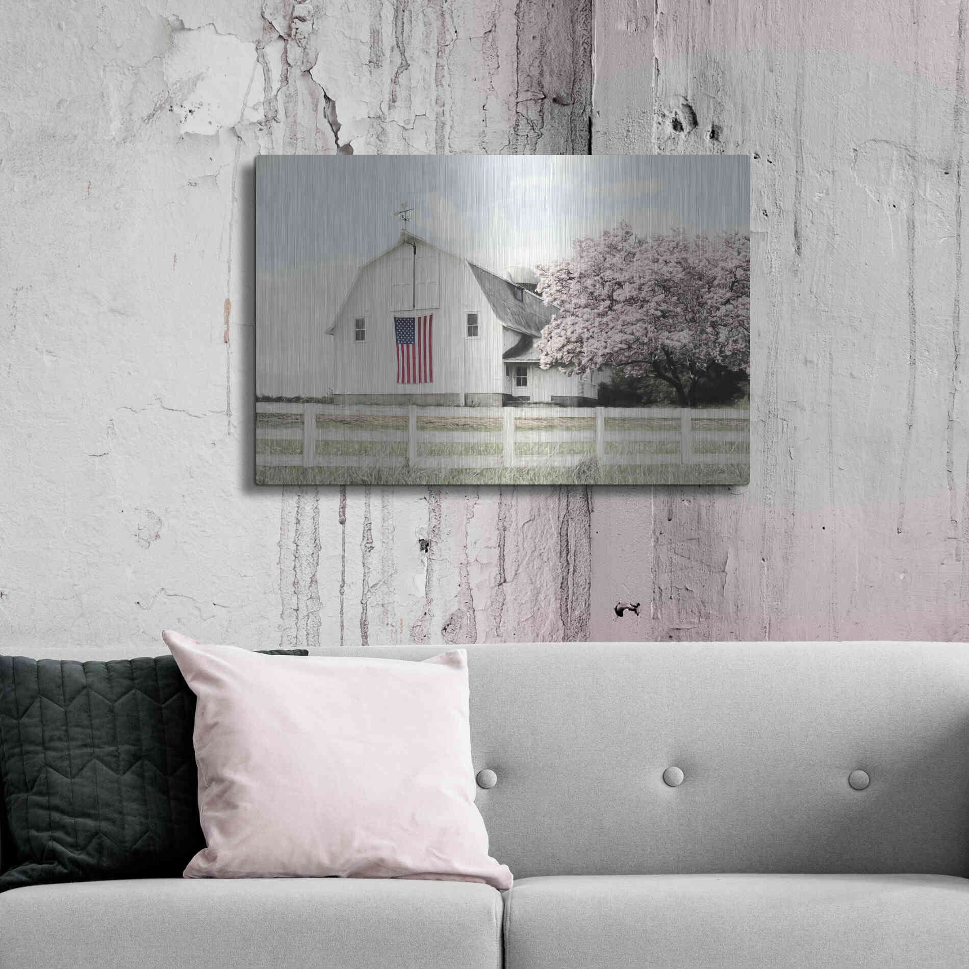 Luxe Metal Art 'Brownsville Patriot' by Lori Deiter, Metal Wall Art,36x24