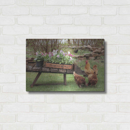 Luxe Metal Art 'Farmer's Flower Cart' by Lori Deiter, Metal Wall Art,24x16