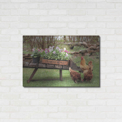 Luxe Metal Art 'Farmer's Flower Cart' by Lori Deiter, Metal Wall Art,36x24