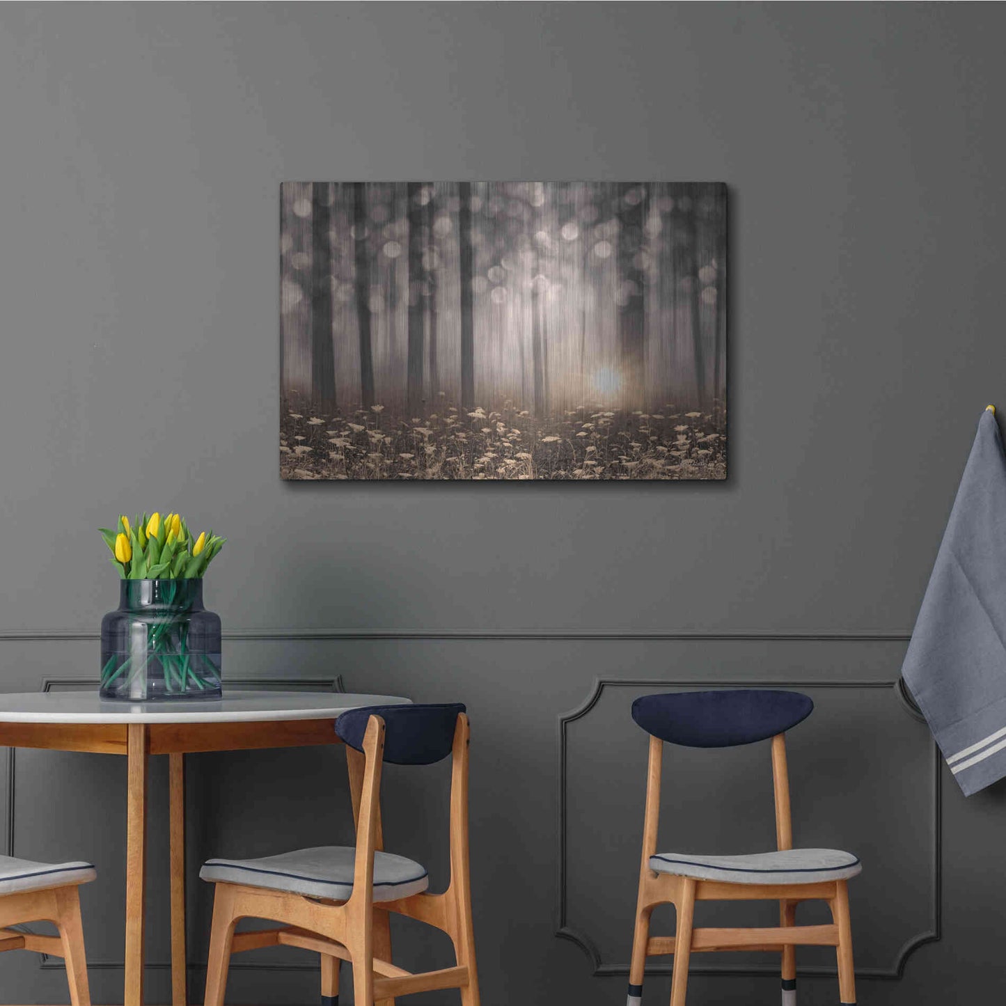 Luxe Metal Art 'Enchanted Morning' by Lori Deiter, Metal Wall Art,36x24