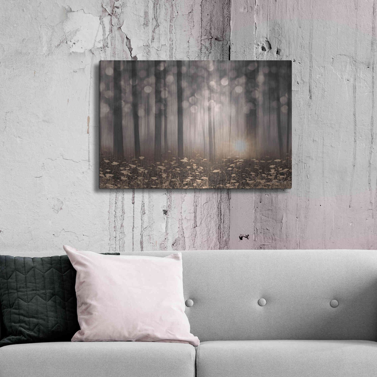 Luxe Metal Art 'Enchanted Morning' by Lori Deiter, Metal Wall Art,36x24
