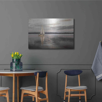 Luxe Metal Art 'Sail Away Sailboat' by Lori Deiter, Metal Wall Art,36x24