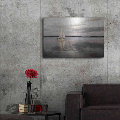 Luxe Metal Art 'Sail Away Sailboat' by Lori Deiter, Metal Wall Art,36x24