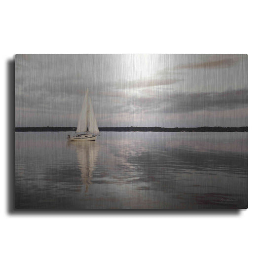 Luxe Metal Art 'Sail Away Sailboat' by Lori Deiter, Metal Wall Art