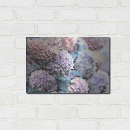 Luxe Metal Art 'Hydrangeas Abstract' by Lori Deiter, Metal Wall Art,16x12