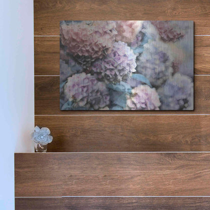 Luxe Metal Art 'Hydrangeas Abstract' by Lori Deiter, Metal Wall Art,16x12