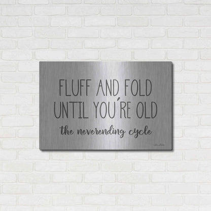Luxe Metal Art 'Fluff and Fold' by Lori Deiter, Metal Wall Art,36x24