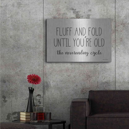 Luxe Metal Art 'Fluff and Fold' by Lori Deiter, Metal Wall Art,36x24