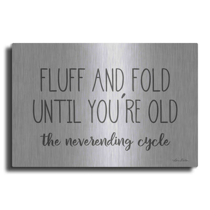 Luxe Metal Art 'Fluff and Fold' by Lori Deiter, Metal Wall Art