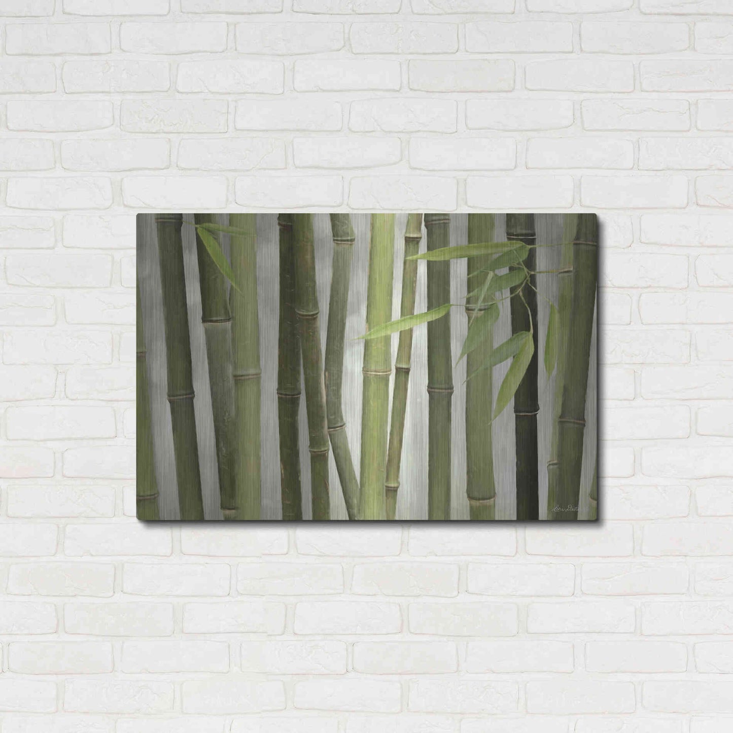 Luxe Metal Art 'Backlit Bamboo I' by Lori Deiter, Metal Wall Art,36x24