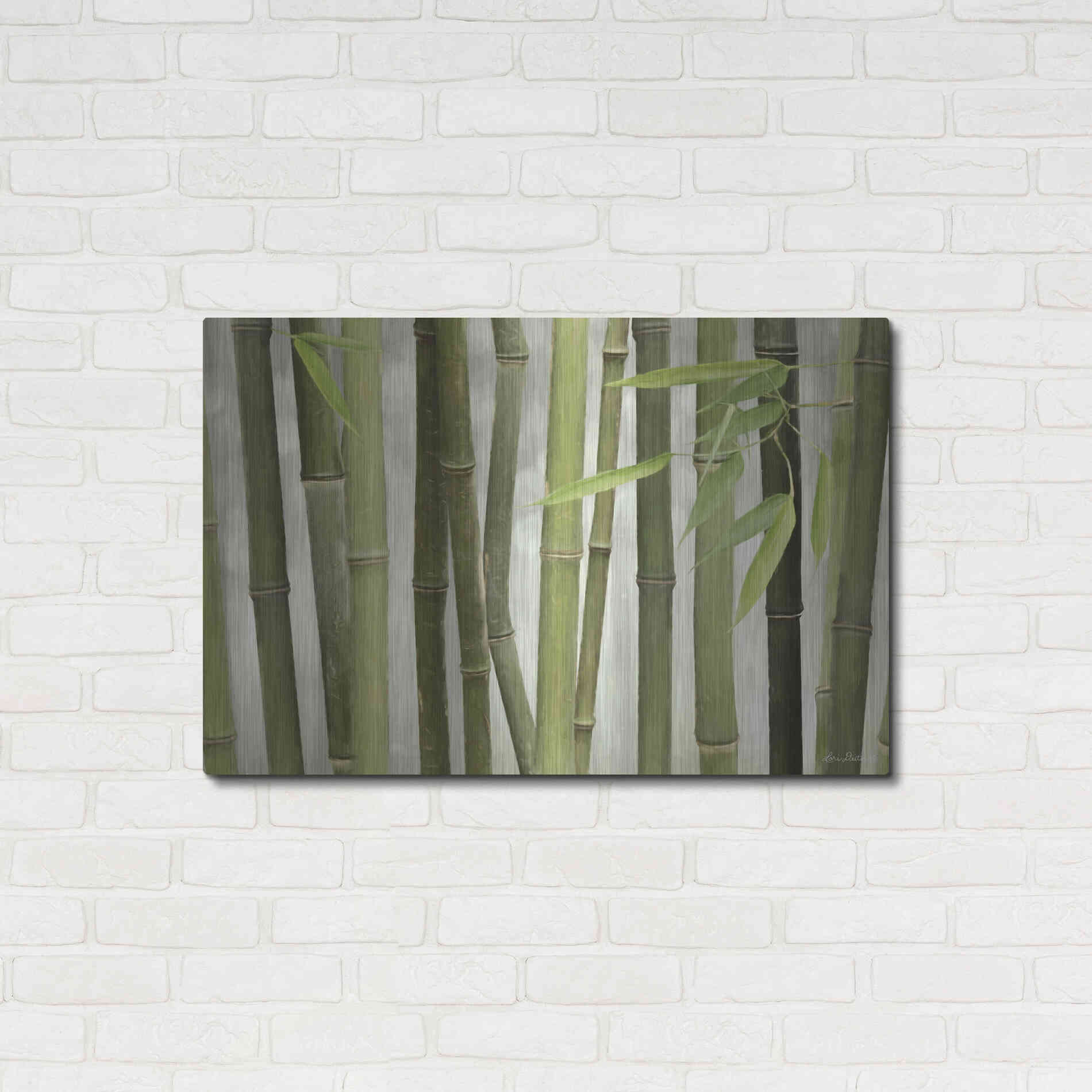 Luxe Metal Art 'Backlit Bamboo I' by Lori Deiter, Metal Wall Art,36x24