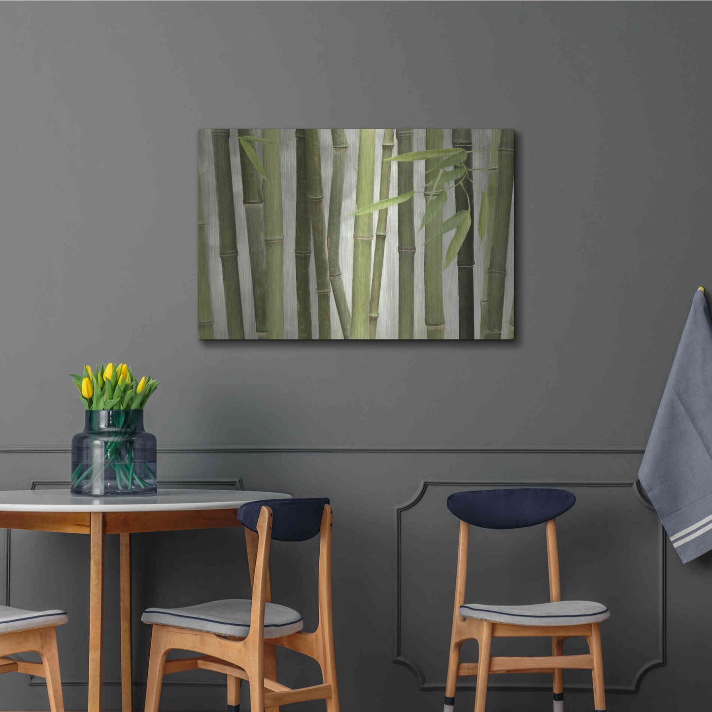 Luxe Metal Art 'Backlit Bamboo I' by Lori Deiter, Metal Wall Art,36x24