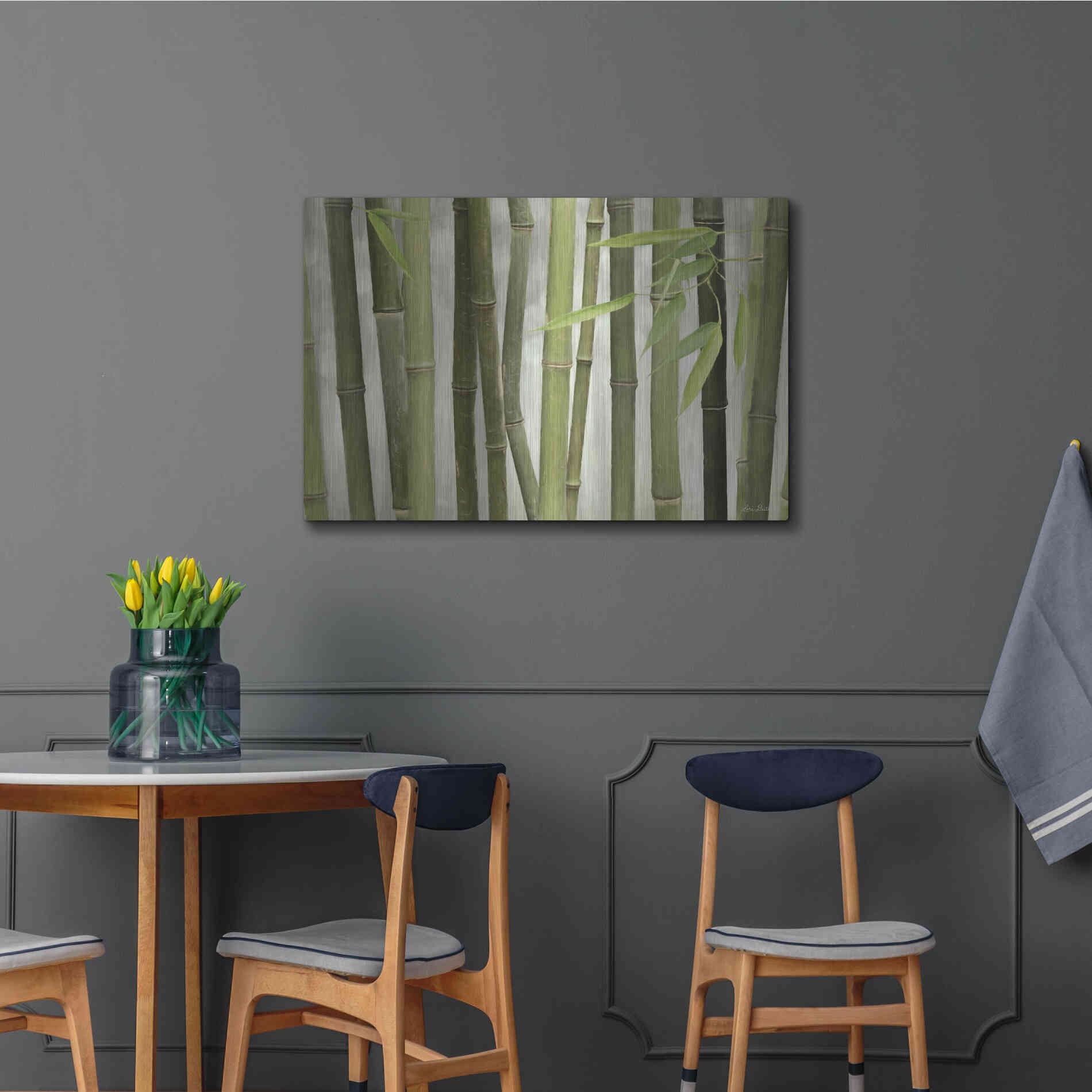 Luxe Metal Art 'Backlit Bamboo I' by Lori Deiter, Metal Wall Art,36x24