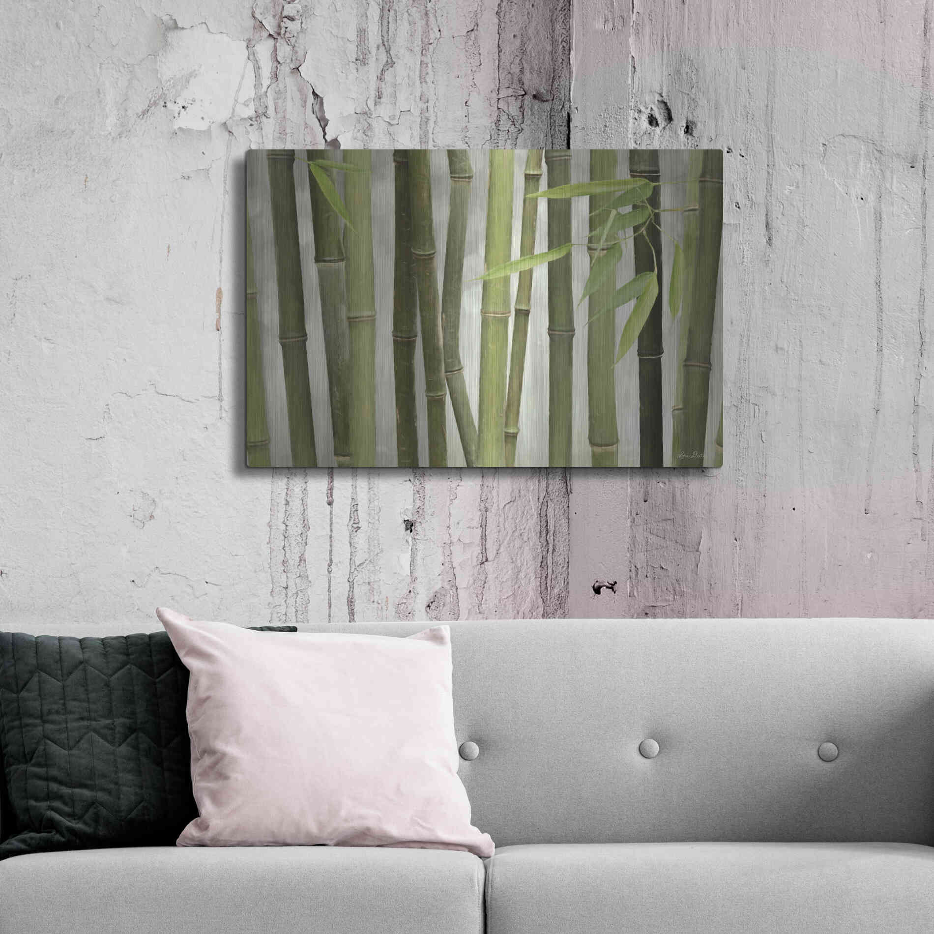 Luxe Metal Art 'Backlit Bamboo I' by Lori Deiter, Metal Wall Art,36x24