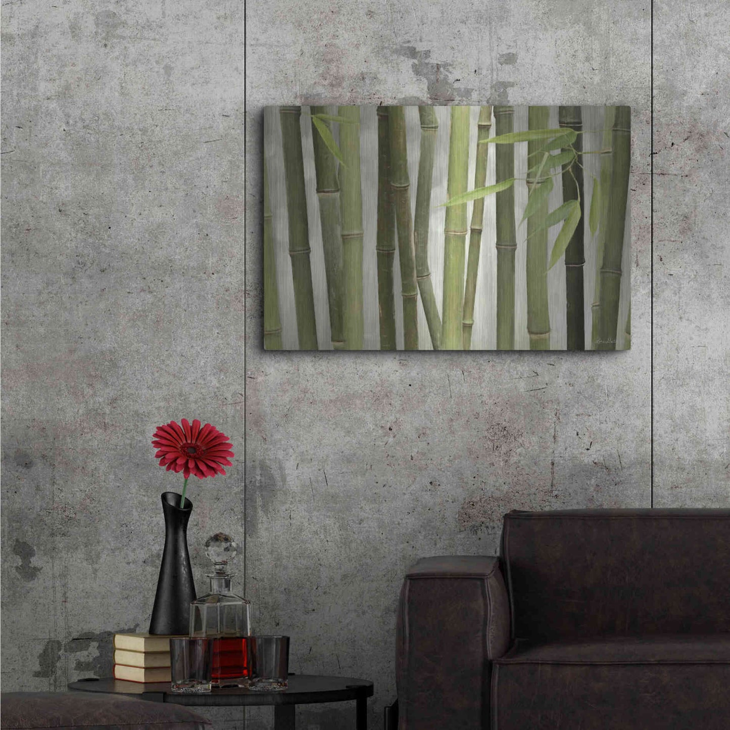 Luxe Metal Art 'Backlit Bamboo I' by Lori Deiter, Metal Wall Art,36x24