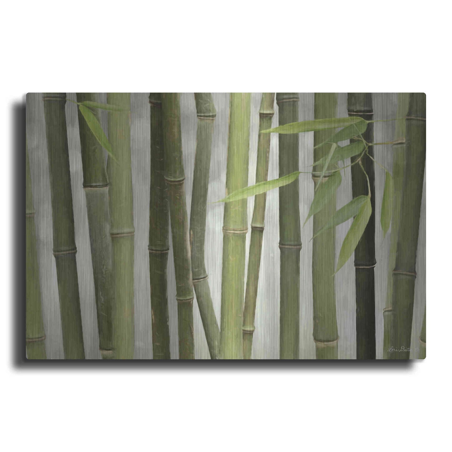 Luxe Metal Art 'Backlit Bamboo I' by Lori Deiter, Metal Wall Art