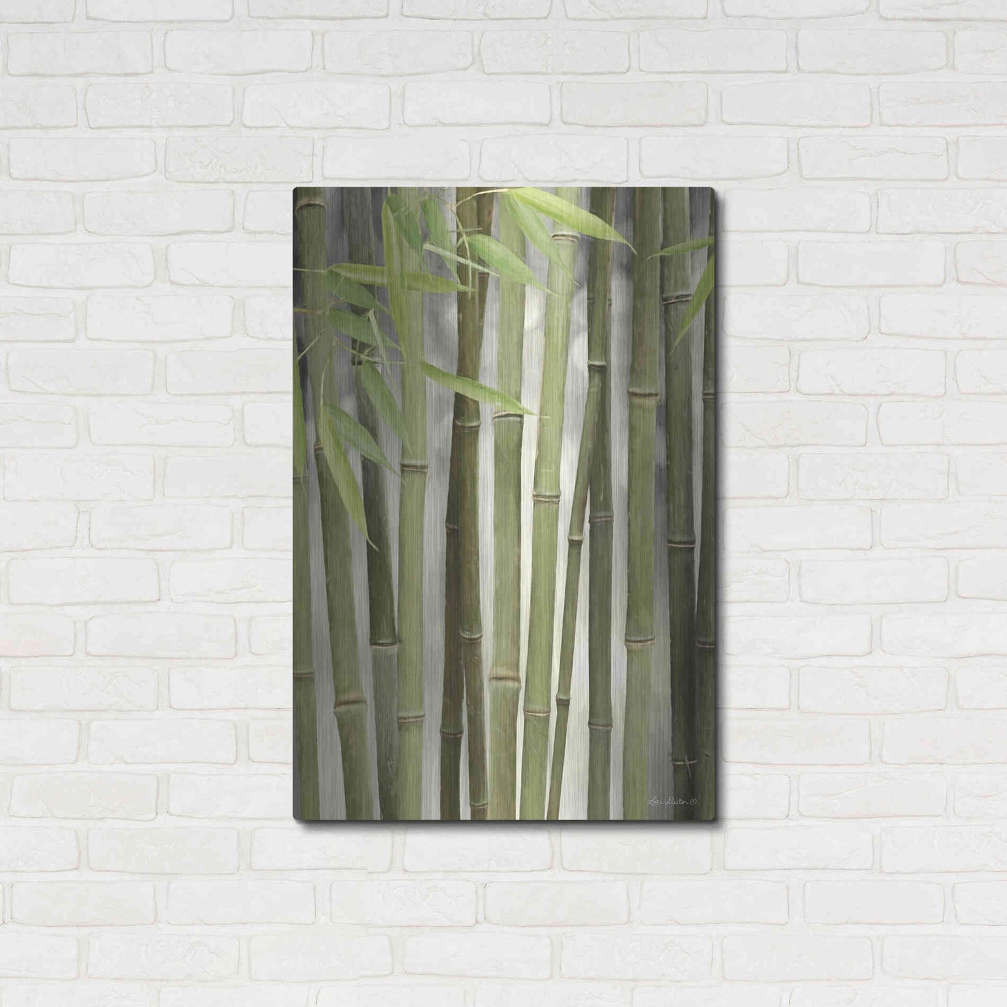 Luxe Metal Art 'Backlit Bamboo II' by Lori Deiter, Metal Wall Art,24x36