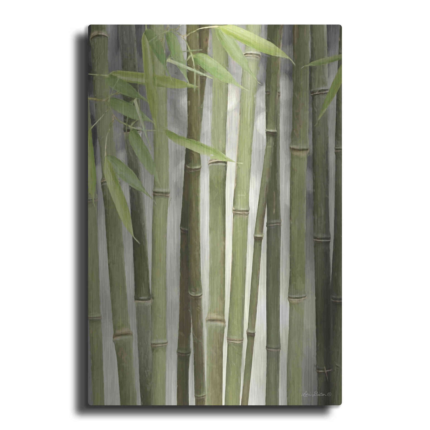 Luxe Metal Art 'Backlit Bamboo II' by Lori Deiter, Metal Wall Art