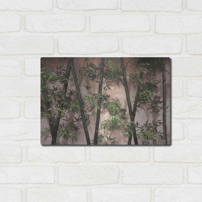 Luxe Metal Art 'Bamboo on Blush' by Lori Deiter, Metal Wall Art,16x12