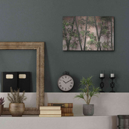 Luxe Metal Art 'Bamboo on Blush' by Lori Deiter, Metal Wall Art,16x12