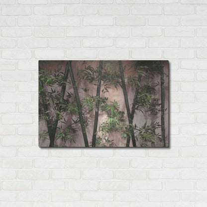 Luxe Metal Art 'Bamboo on Blush' by Lori Deiter, Metal Wall Art,36x24