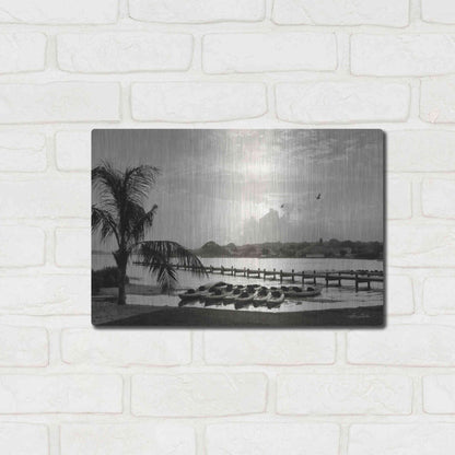 Luxe Metal Art 'Brewing Storm' by Lori Deiter, Metal Wall Art,16x12