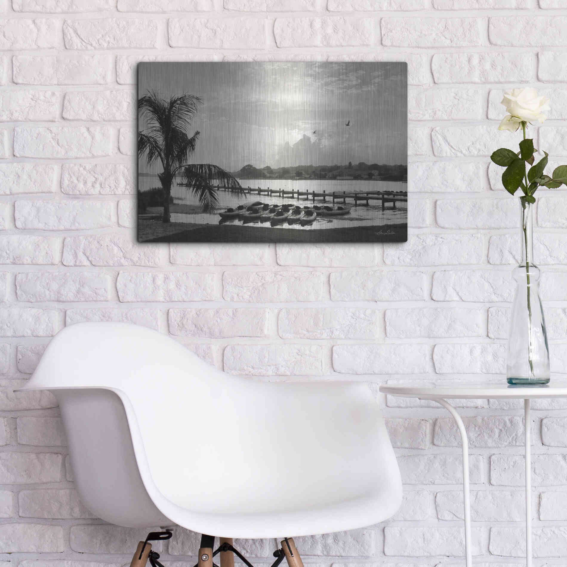 Luxe Metal Art 'Brewing Storm' by Lori Deiter, Metal Wall Art,24x16