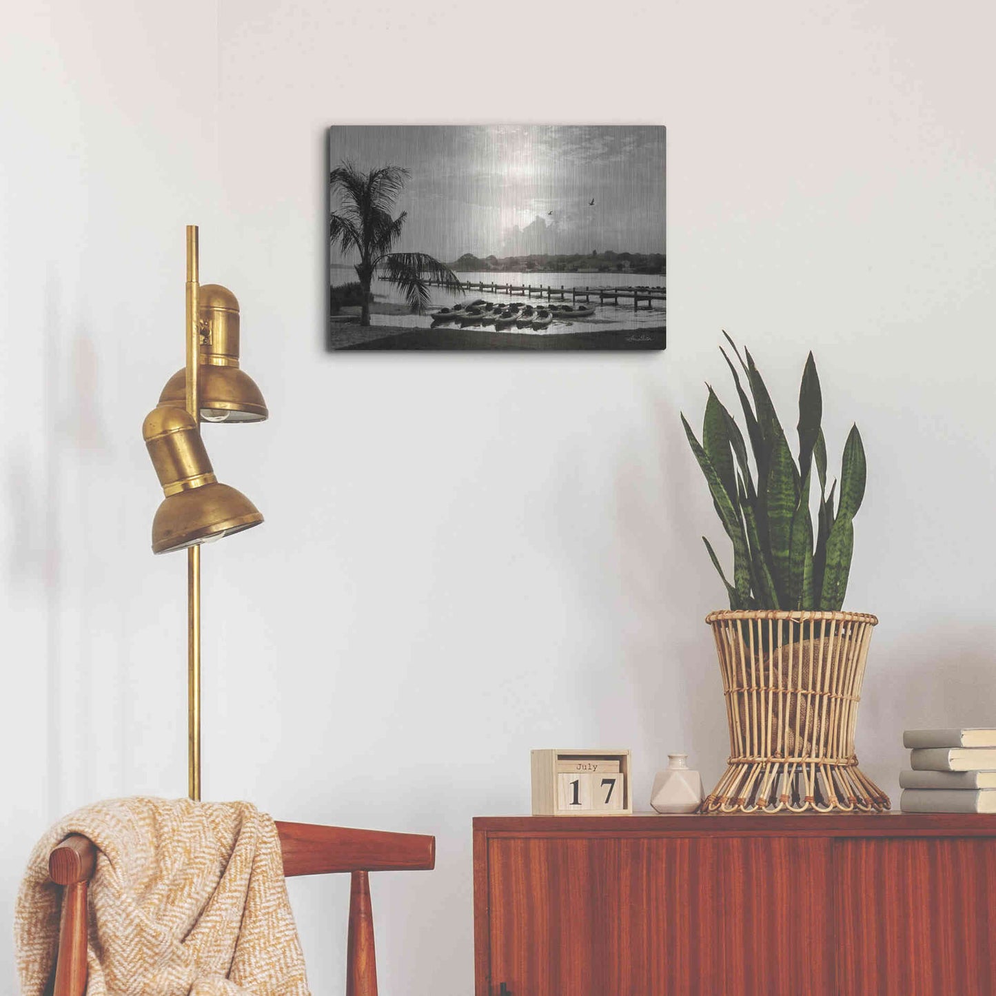 Luxe Metal Art 'Brewing Storm' by Lori Deiter, Metal Wall Art,24x16