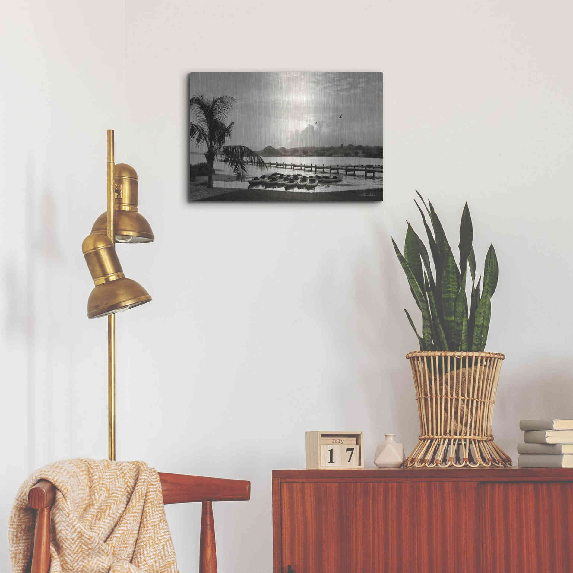 Luxe Metal Art 'Brewing Storm' by Lori Deiter, Metal Wall Art,24x16