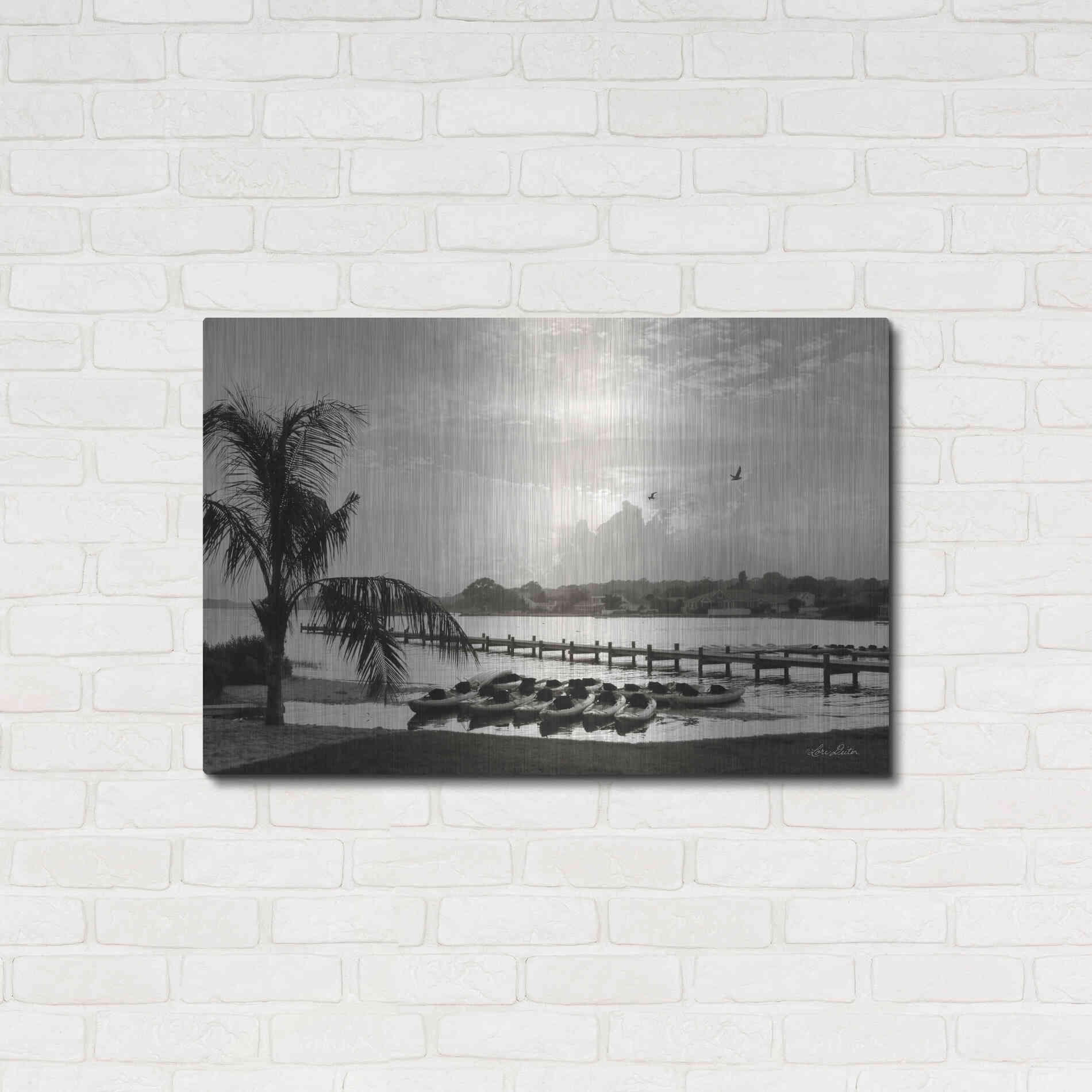 Luxe Metal Art 'Brewing Storm' by Lori Deiter, Metal Wall Art,36x24