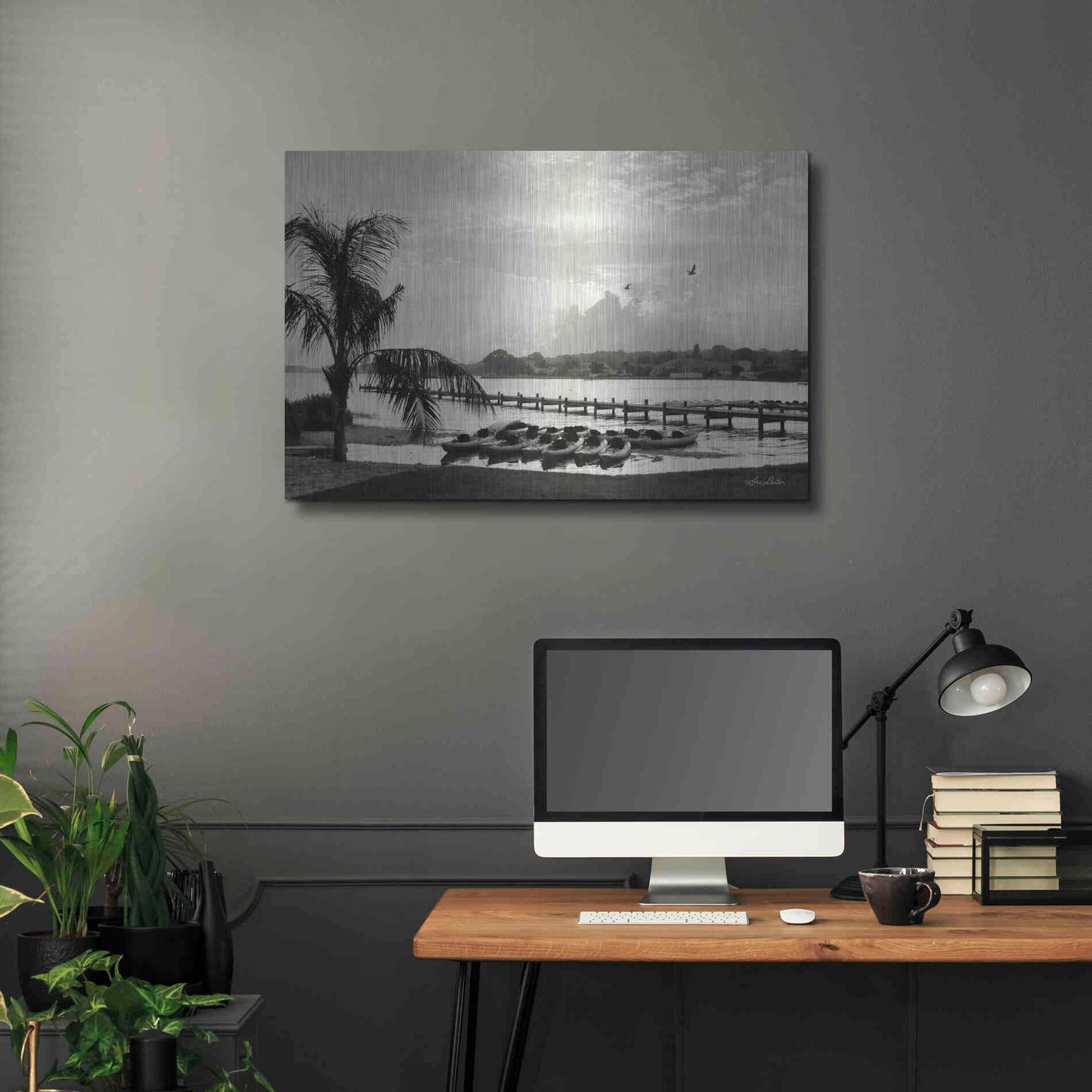 Luxe Metal Art 'Brewing Storm' by Lori Deiter, Metal Wall Art,36x24