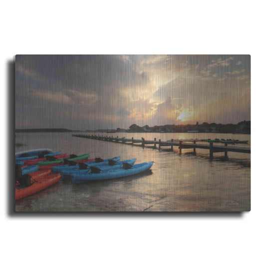 Luxe Metal Art 'Bayside Dock' by Lori Deiter, Metal Wall Art