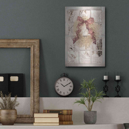 Luxe Metal Art 'Snowy Day Window View' by Lori Deiter, Metal Wall Art,12x16