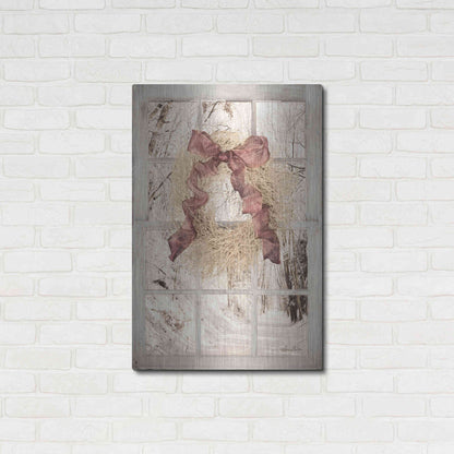 Luxe Metal Art 'Snowy Day Window View' by Lori Deiter, Metal Wall Art,24x36