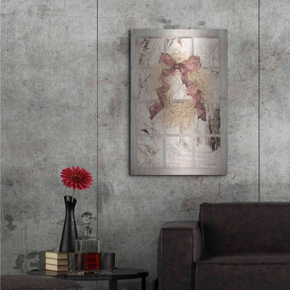 Luxe Metal Art 'Snowy Day Window View' by Lori Deiter, Metal Wall Art,24x36