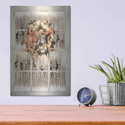 Luxe Metal Art 'Frosted Pane Window View' by Lori Deiter, Metal Wall Art,12x16