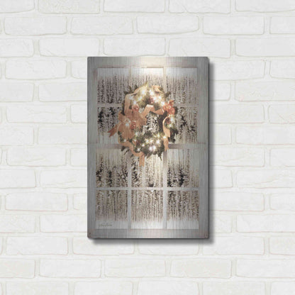 Luxe Metal Art 'Frosted Pane Window View' by Lori Deiter, Metal Wall Art,16x24