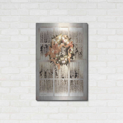 Luxe Metal Art 'Frosted Pane Window View' by Lori Deiter, Metal Wall Art,24x36
