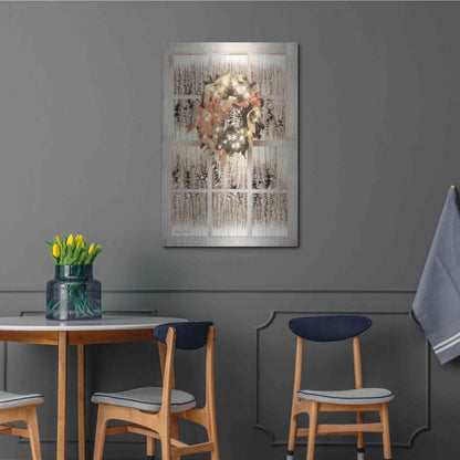 Luxe Metal Art 'Frosted Pane Window View' by Lori Deiter, Metal Wall Art,24x36
