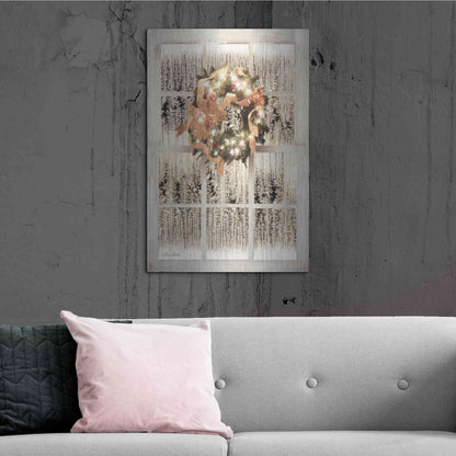 Luxe Metal Art 'Frosted Pane Window View' by Lori Deiter, Metal Wall Art,24x36