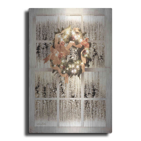 Luxe Metal Art 'Frosted Pane Window View' by Lori Deiter, Metal Wall Art