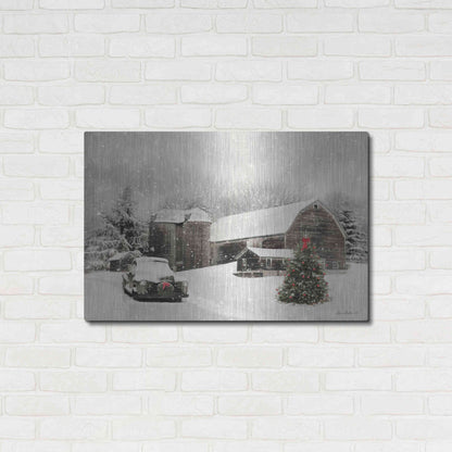 Luxe Metal Art 'Farmhouse Christmas' by Lori Deiter, Metal Wall Art,36x24