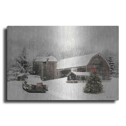 Luxe Metal Art 'Farmhouse Christmas' by Lori Deiter, Metal Wall Art