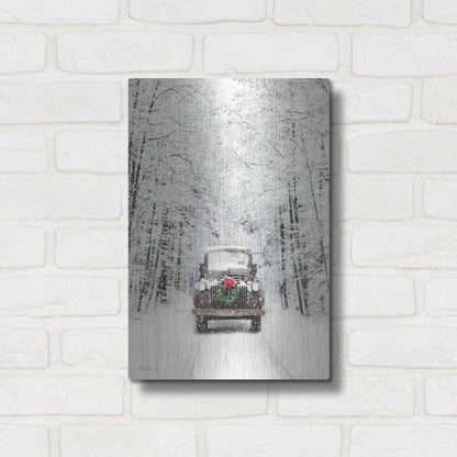 Luxe Metal Art 'Antique Christmas' by Lori Deiter, Metal Wall Art,12x16